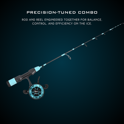 GLACIERX ICE FISHING ROD+REEL COMBO