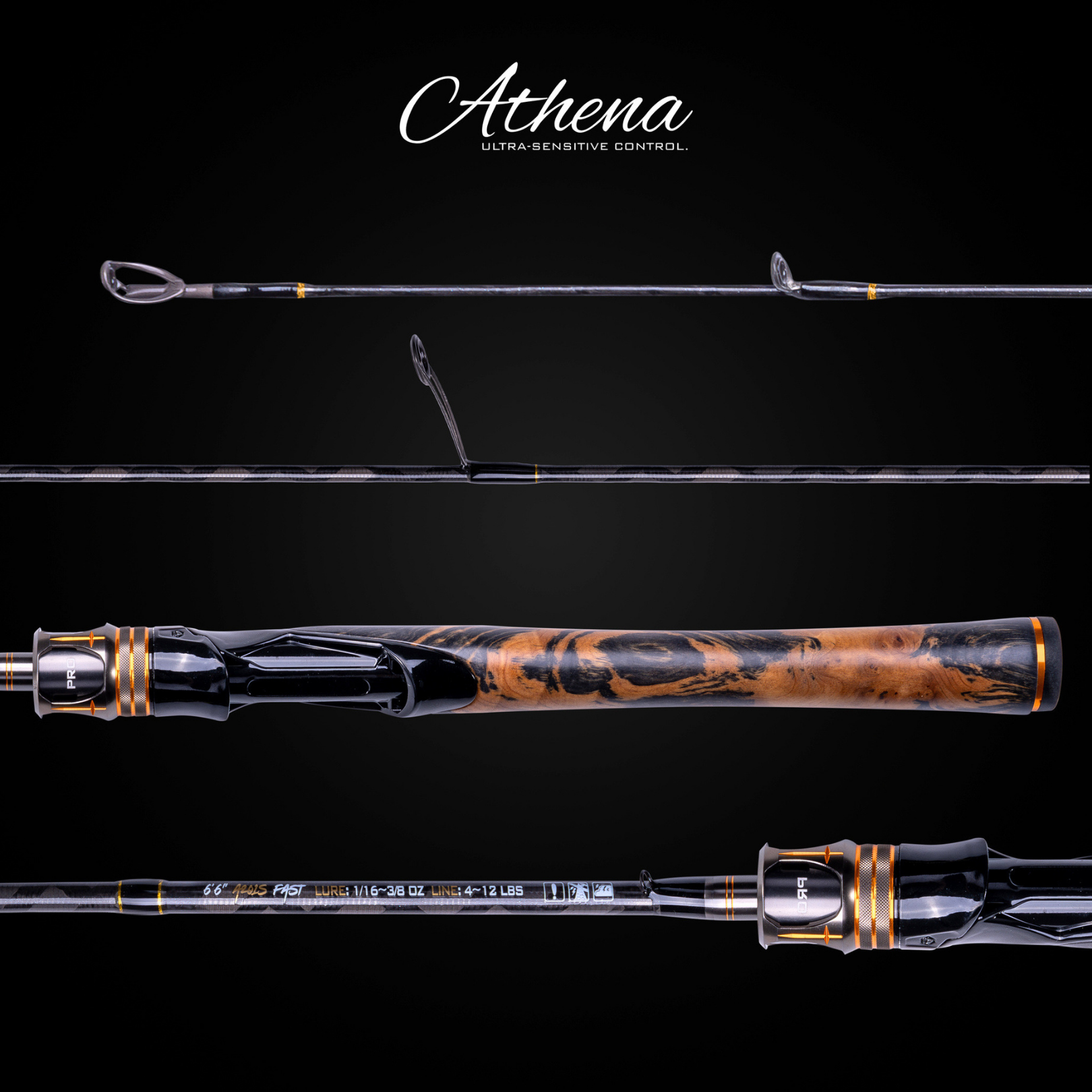 ATHENA 2-PIECE FINESSE SPINNING ROD (TWO TIPS INCLUDED)