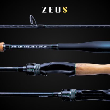 ZEUS 2-PIECE SPINNING ROD (TWO TIPS INCLUDED)