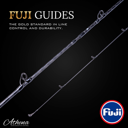 ATHENA 2-PIECE BAITCASTING ROD (TWO TIPS INCLUDED)