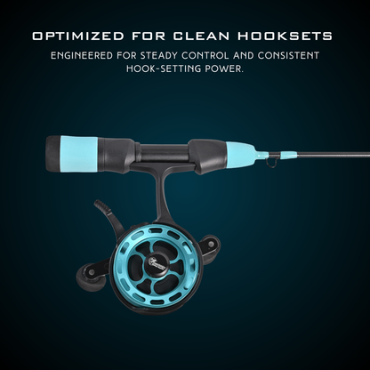 GLACIERX ICE FISHING ROD+REEL COMBO