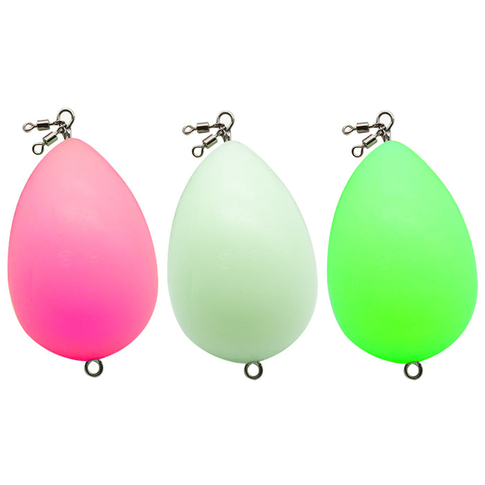 FLT2 - ABS Luminous Solid Plastic Fishing Float Oval Fishing Bobber