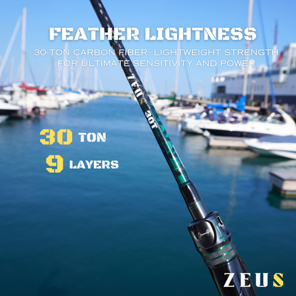 ZEUS 2-PIECE SPINNING ROD (TWO TIPS INCLUDED)