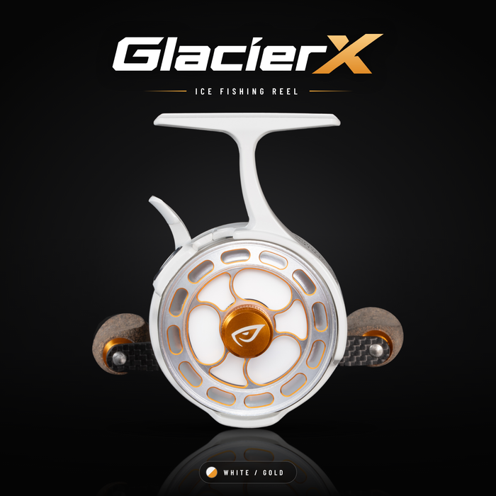 GLACIERX ICE FISHING REEL – White Gold