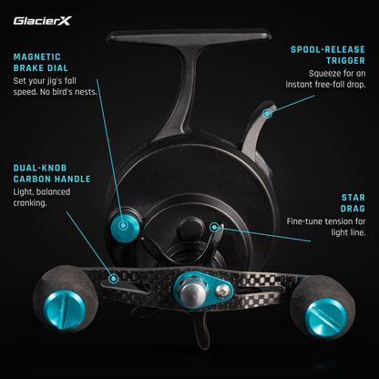 GLACIERX ICE FISHING COMBO (ROD + REEL)