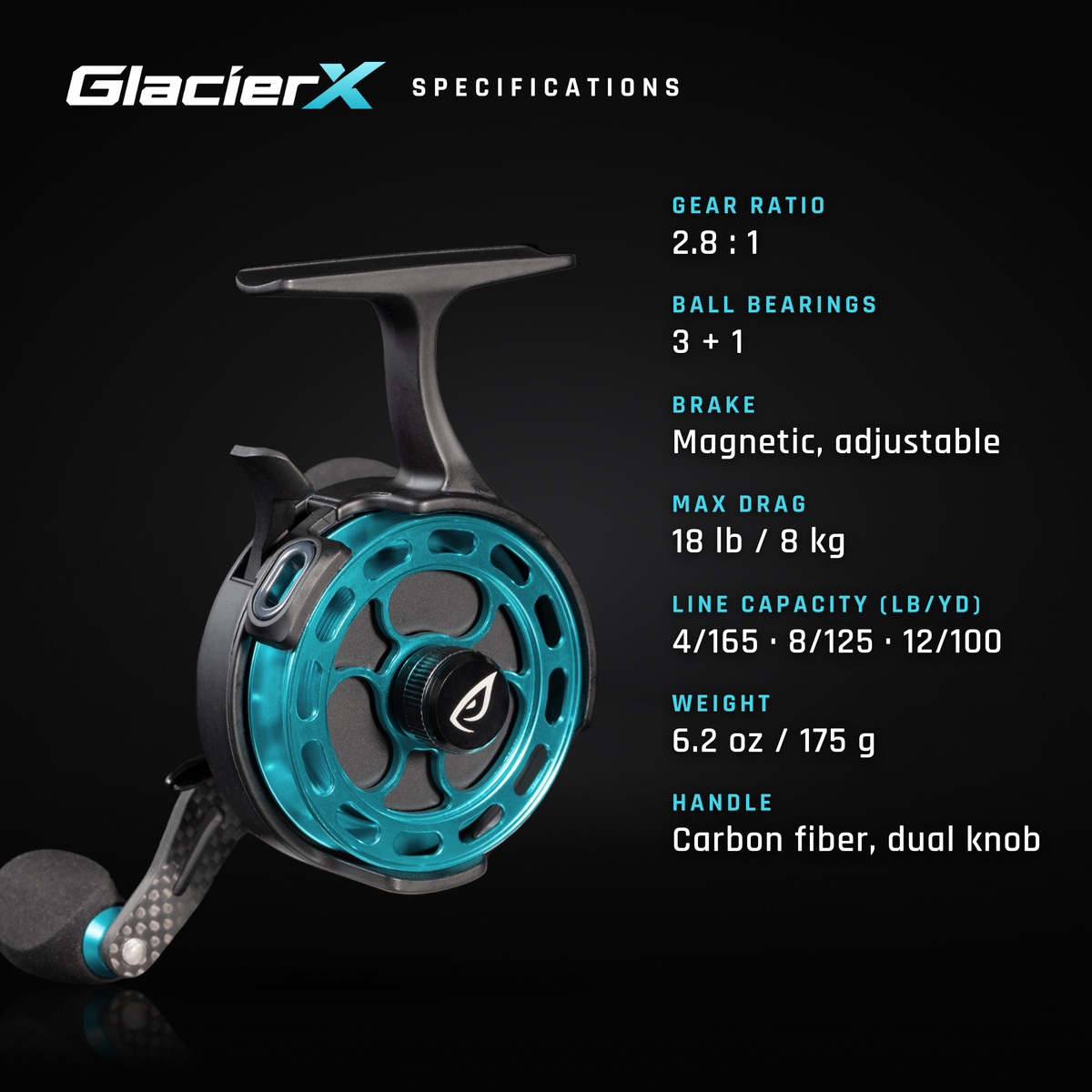 GLACIERX ICE FISHING REEL