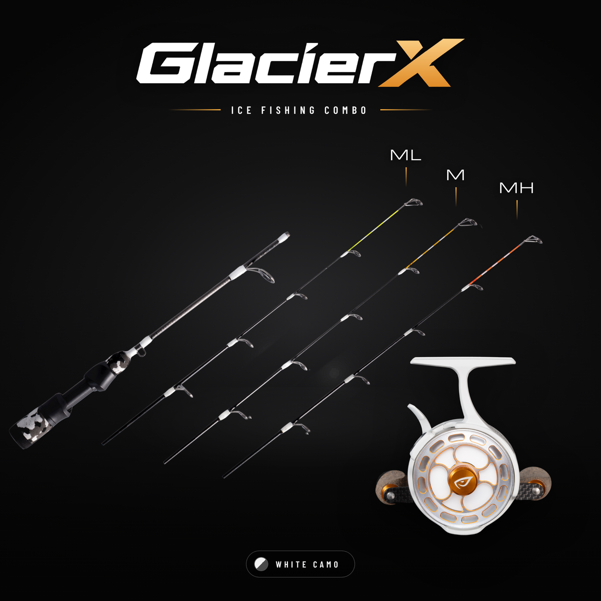GLACIERX ICE FISHING COMBO (ROD + REEL)