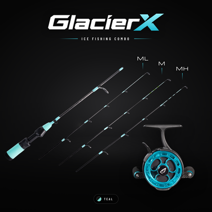 GLACIERX ICE FISHING COMBO (ROD + REEL)