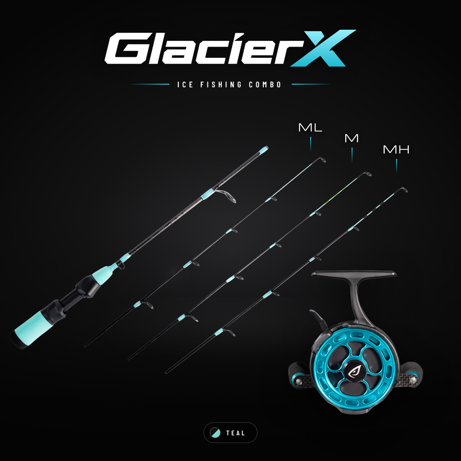 GLACIERX ICE FISHING COMBO (ROD + REEL)