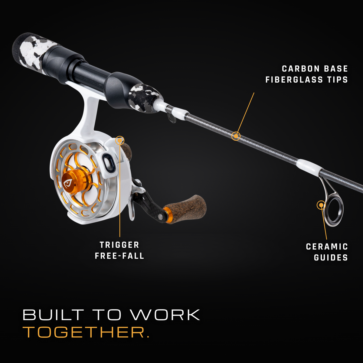 GLACIERX ICE FISHING COMBO (ROD + REEL)