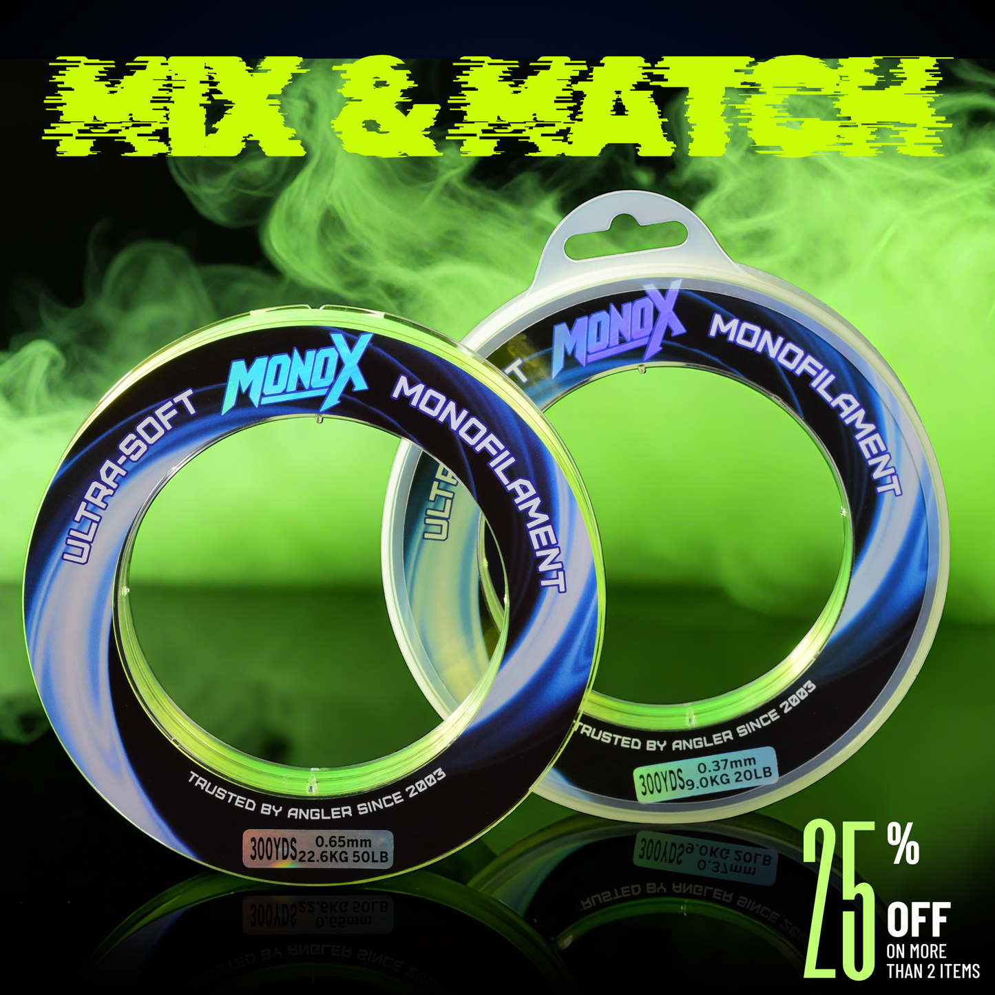 BRAIDED & MONO FISHING LINE MIX & MATCH